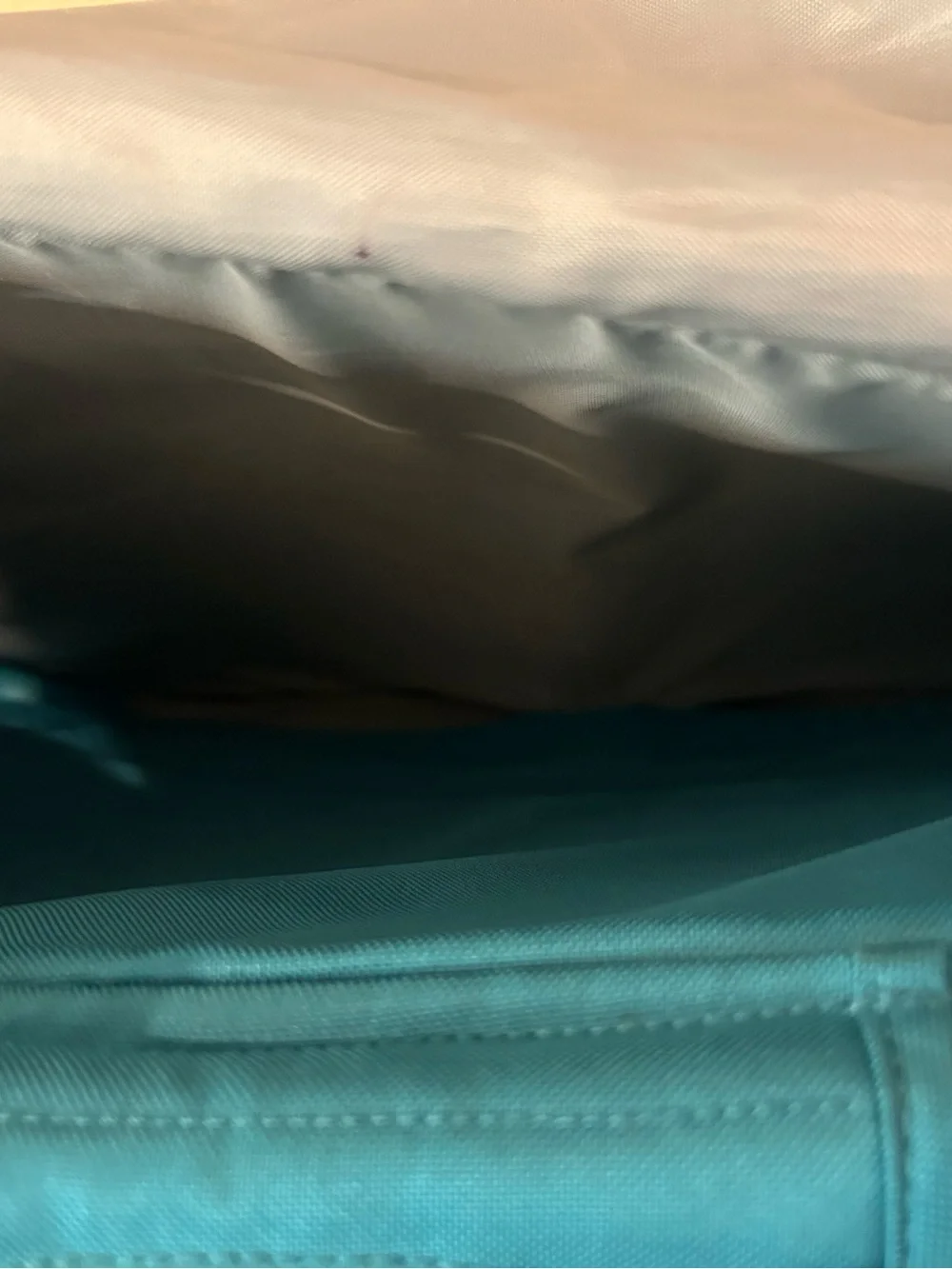 Patagonia Teal Messenger Bag with Reflective Trim